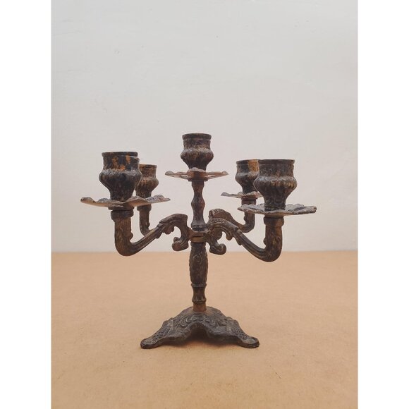 Vintage candelabra candle holders/ 5 arm candelabras/ candelabra perfect for - Picture 1 of 10